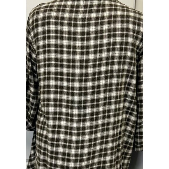 Knox Rose Women’s Open Front Asymmetrical Checkered Cardigan Top Black White XL - Picture 4 of 12